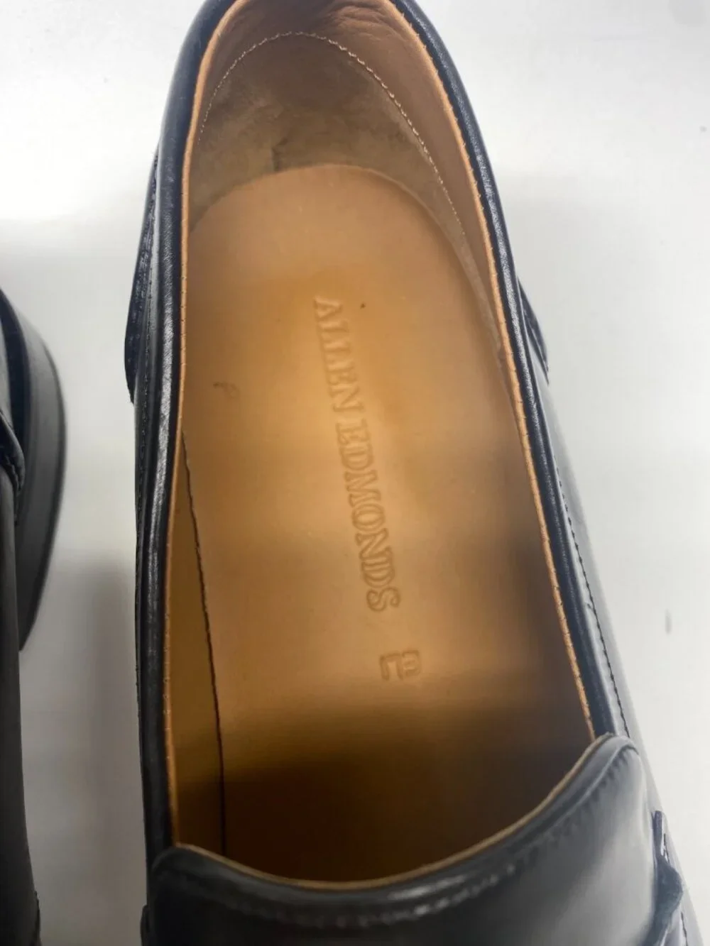 Allen Edmonds Mens RANDOLPH Slip-On Penny Loafers Black Leather Size 10.5 D